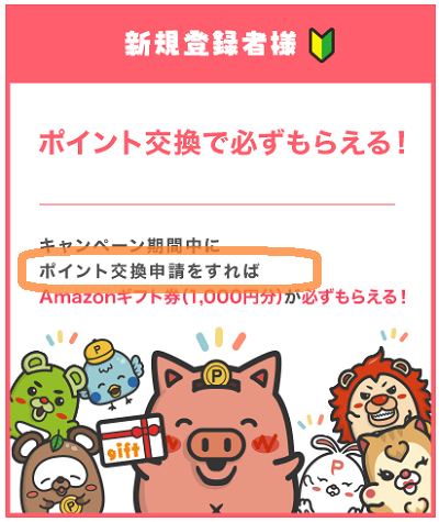 ポイントインカムのポイント交換特典